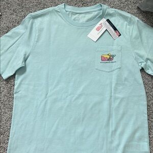 Vineyard Vines Aqua T-Shirt with Mermaid Whale Logo